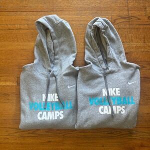 Lot of 2 Nike Volleyball Camps Pullover Hoodies Adult Unisex Large